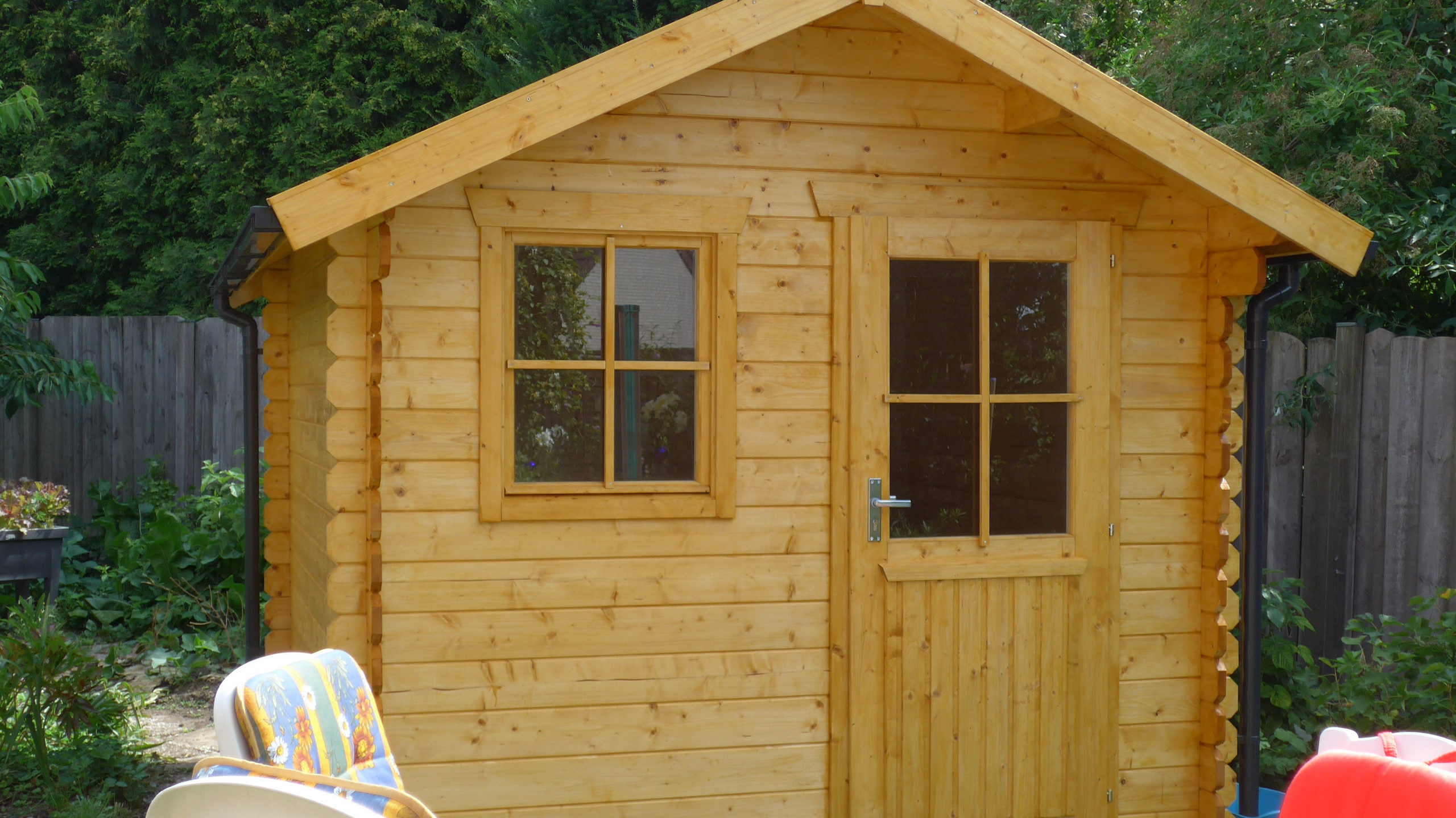 Skan Holz 28mm Blockbohlenhaus Porto 205 x 300 cm