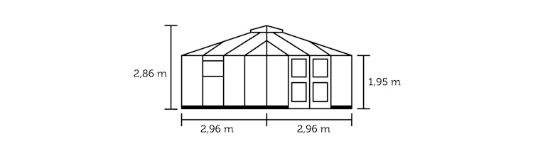 Juliana Gewächshaus Oase - 8,8 m²