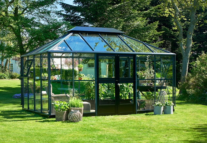Juliana Gewächshaus Grand Oase SET inkl. Fundamentrahmen - 13 m² 