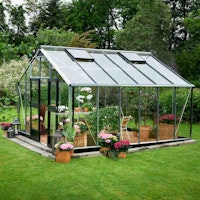 Juliana Gewächshaus Gärtner - 16,2 m² / 18,8 m² / 21,4 m² inkl. gratis Fundamentrahmen & Startset im Wert von bis zu 798 € (bei anthrazit & Sicherheitsglas)