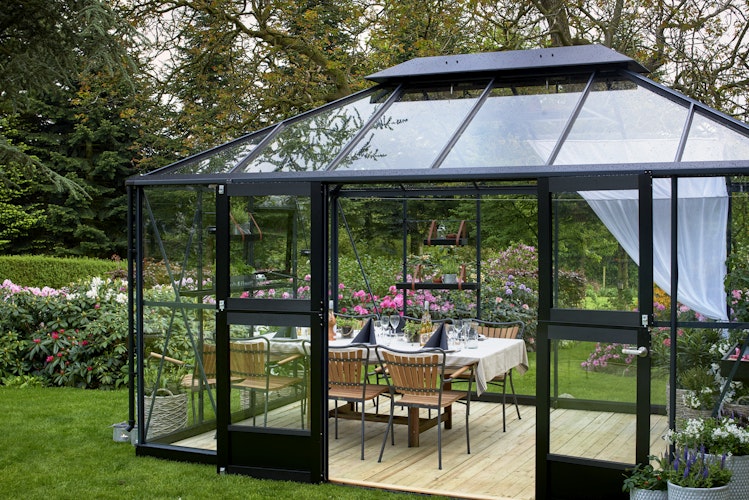 Juliana Gewächshaus Grand Oase SET inkl. Fundamentrahmen - 13 m² 