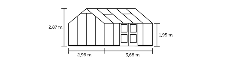 Juliana Gewächshaus Jubii 10,9 m² inkl. gratis Fundamentrahmen und Starterset im Wert von 578 €