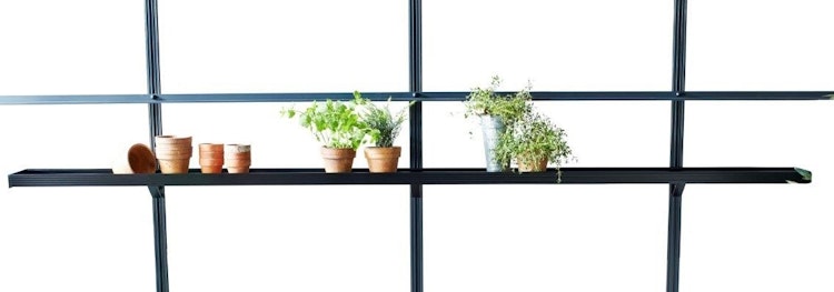 Juliana Aluregal schwarz 1 Regalboden 213 x 15 x 3,5 cm