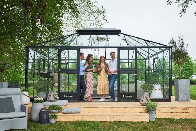 Juliana Gewächshaus Grand Oase SET inkl. Fundamentrahmen - 18,8 m²