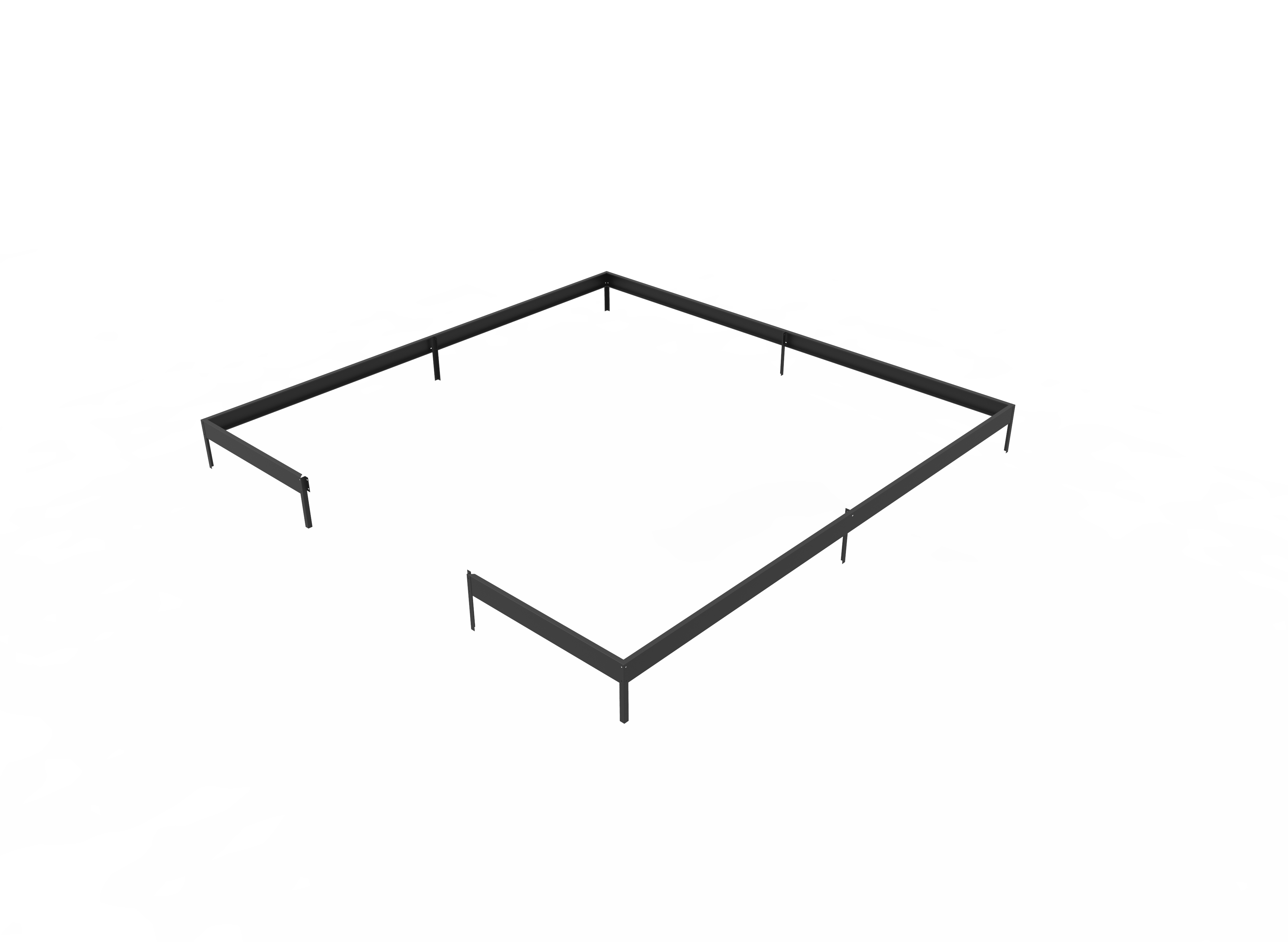 Juliana Stahlfundament schwarz für Gewächshaus Oase - 13,5 m²