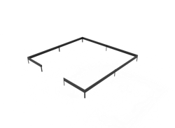 Juliana Stahlfundament schwarz für Gewächshaus Oase - 8,8 m²
